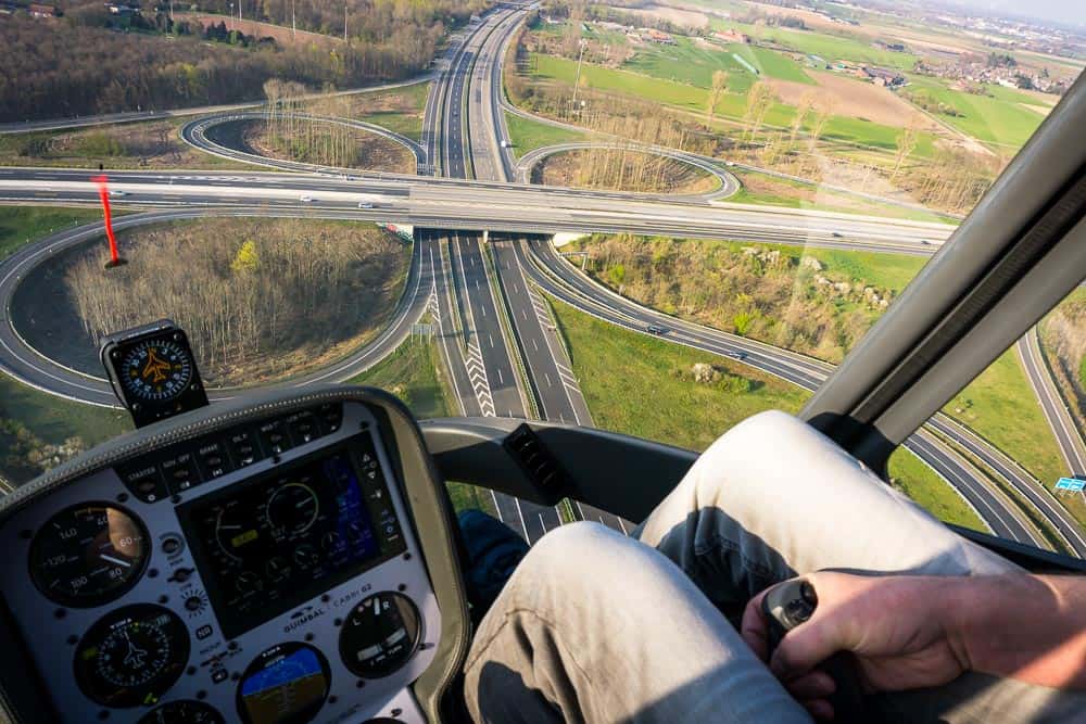 Autobahn from the helicopter